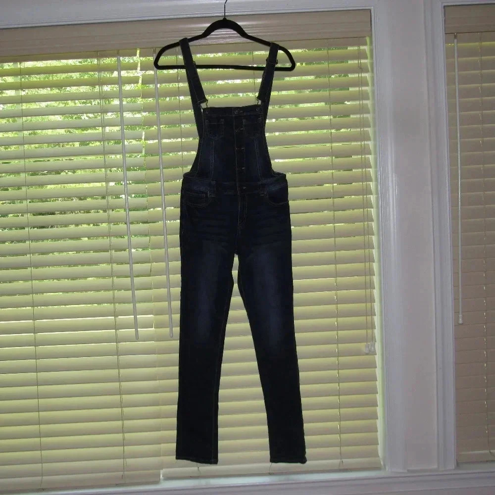 MEGAN DENIM Medium Wash Overalls Size S - Picture 2 of 8